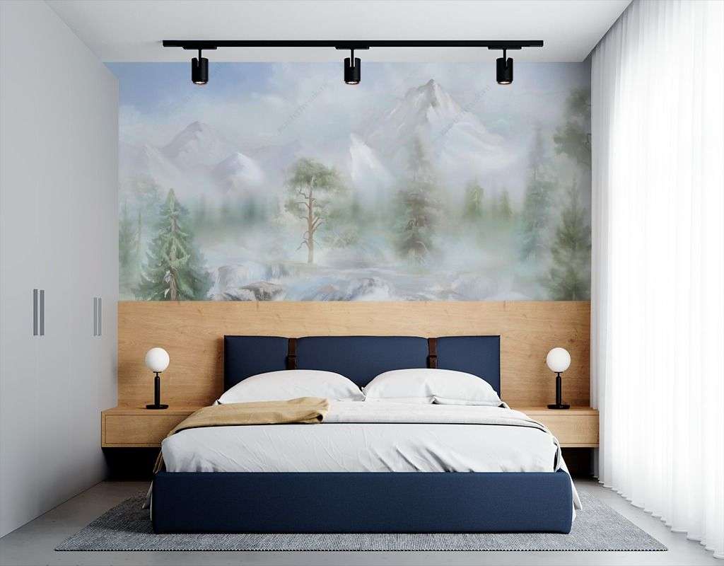 Фотообои в интерьере горные ручьи  13-524 фото