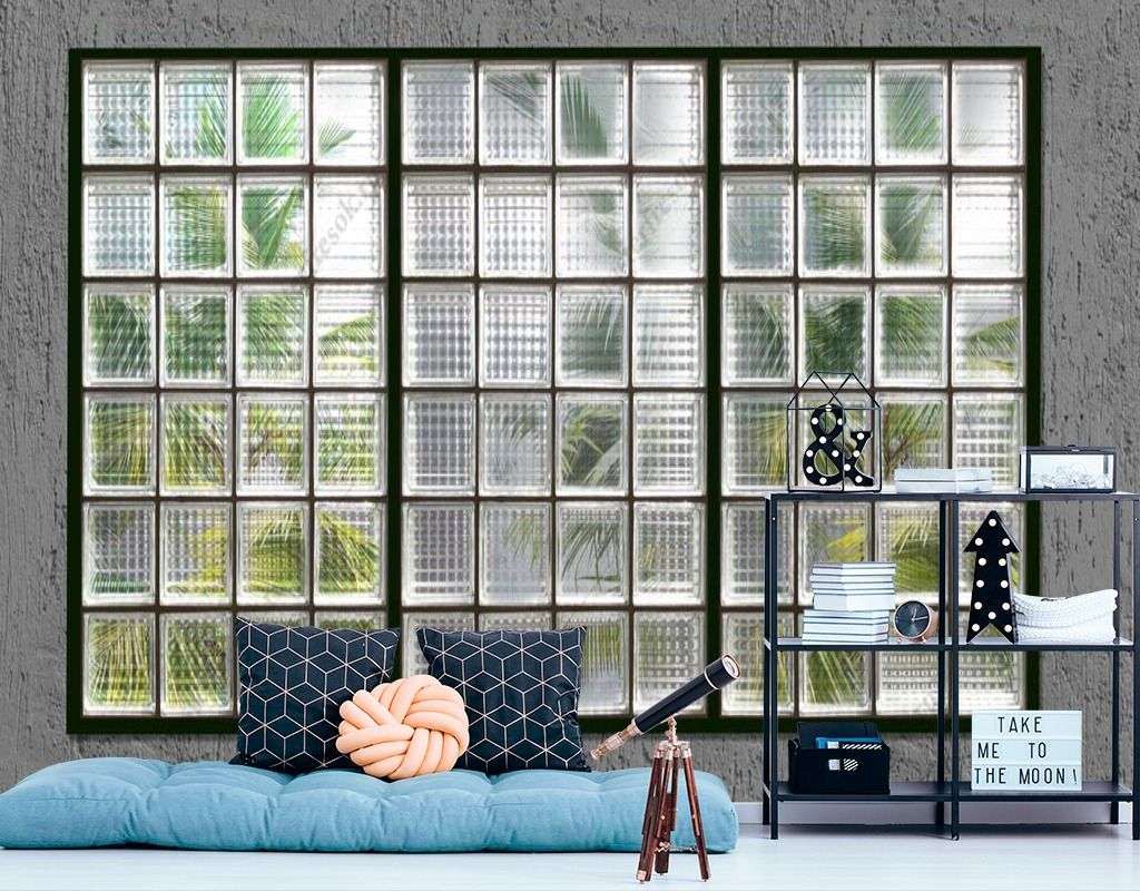 Фотообои в интерьере стеклянный витраж  13-462 фото