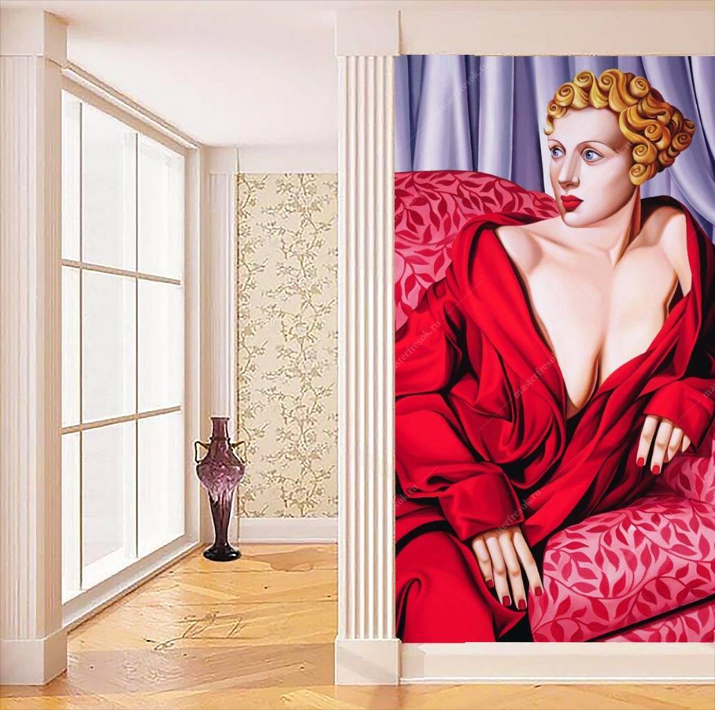 Фотообои Екатерина Абель - Красное кимоно  8-288