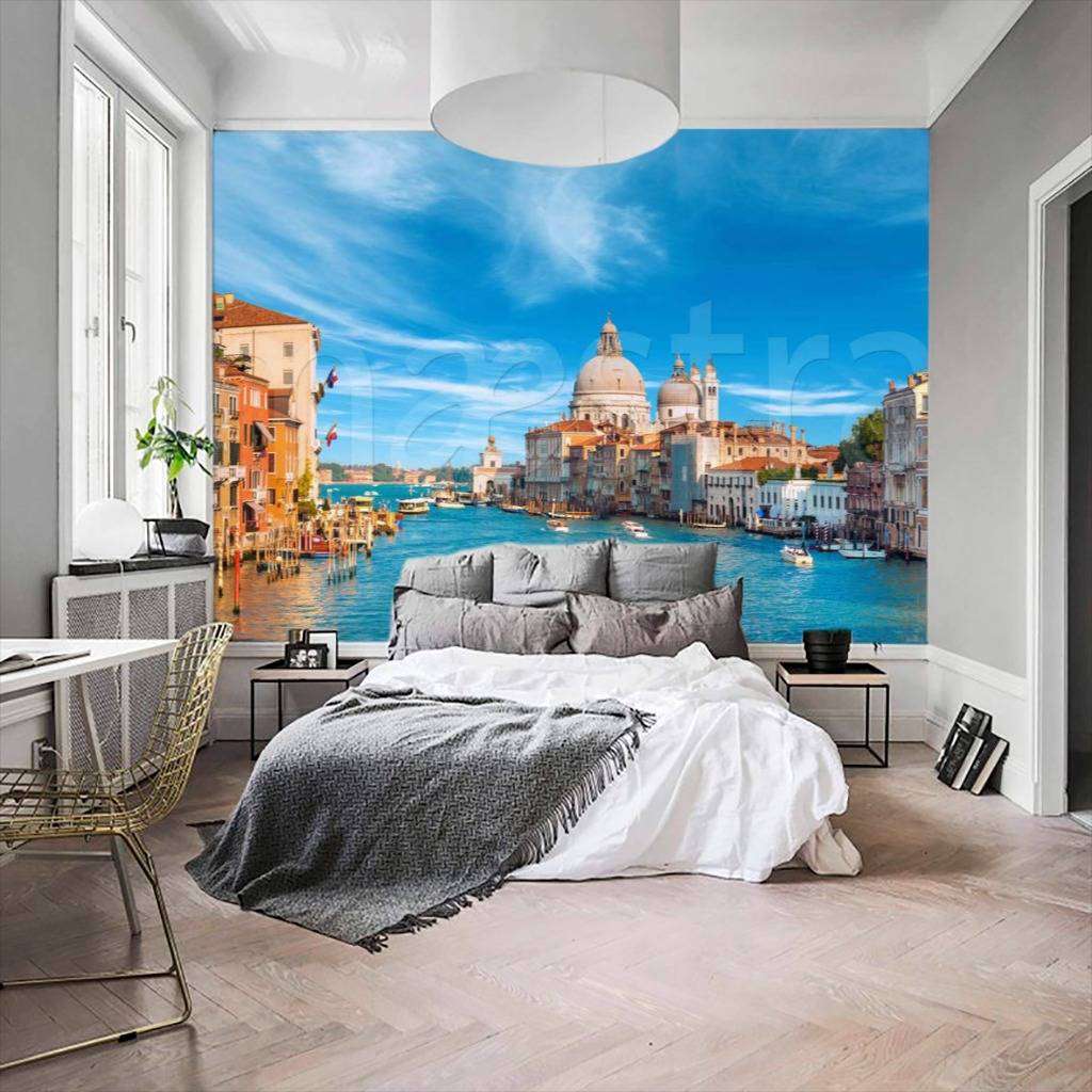 Фотообои в интерьере каналы венеции  4-236 фото