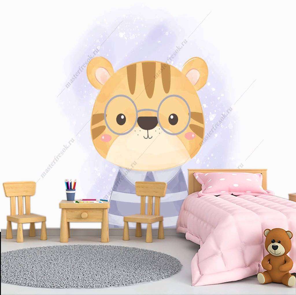 Фотообои в интерьере тигренок  12-888 фото