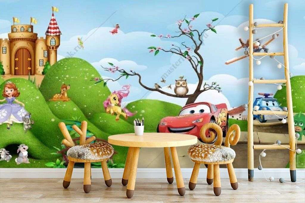 Фотообои в интерьере герои дисней  12-1200 фото