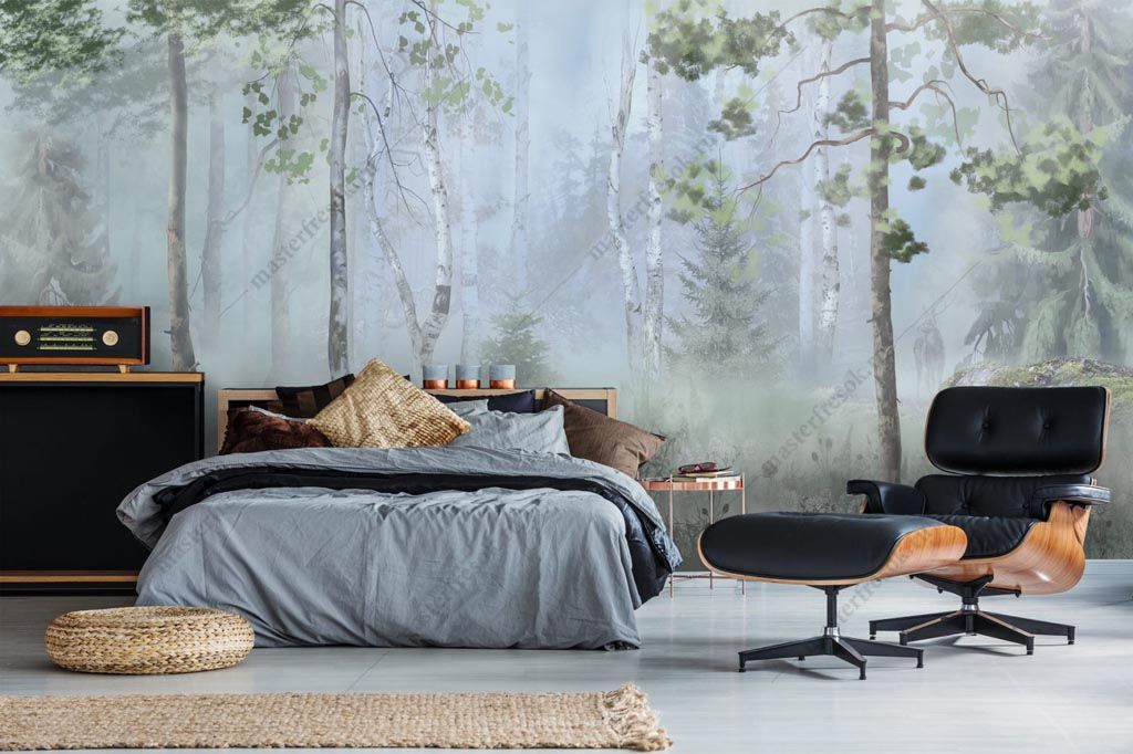 Фотообои Лес ранним утром  13-321