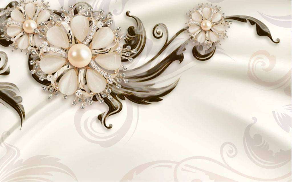 Фотообои в интерьере драгоценный цветок  15-782 фото