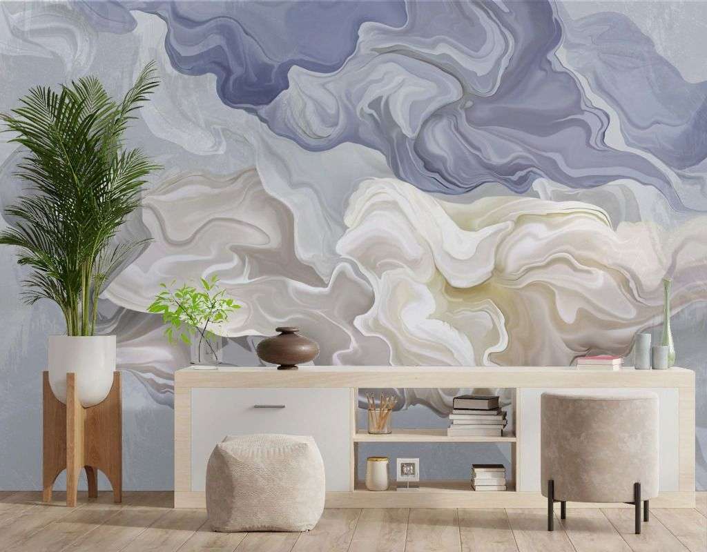 Фотообои в интерьере абстракция 3д чернила  13-715 фото