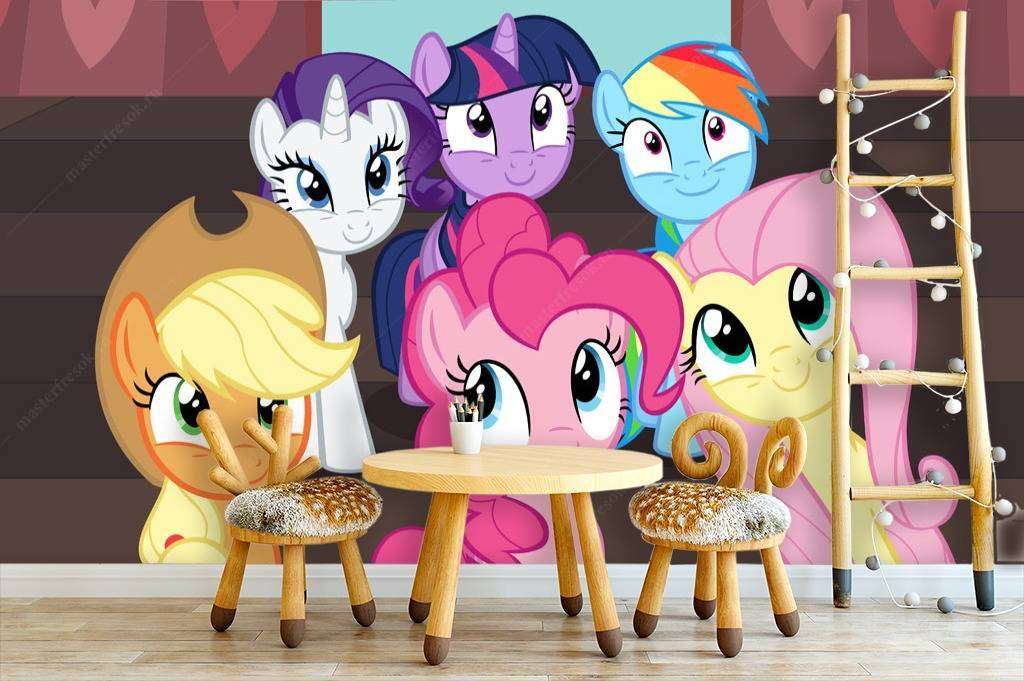 Фотообои в интерьере команда пони  12-611 фото