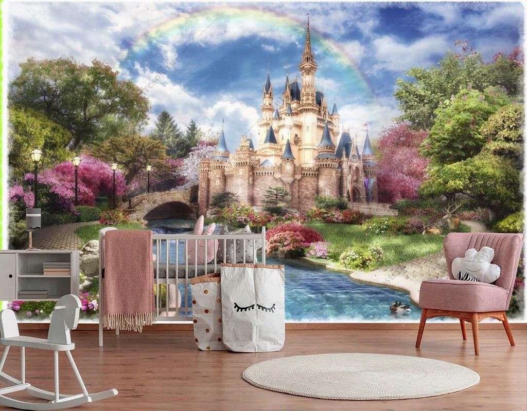 Фотообои в интерьере сказочный замок  14-611 фото