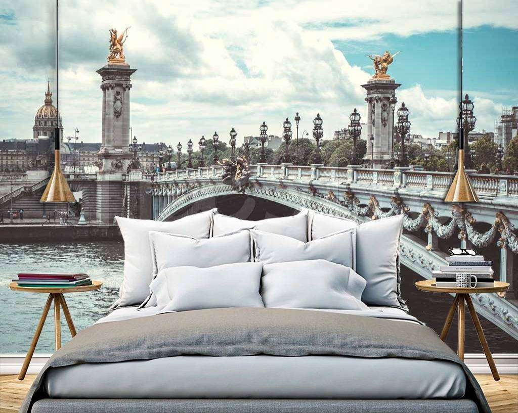 Фотообои в интерьере мост в париже  9-735 фото