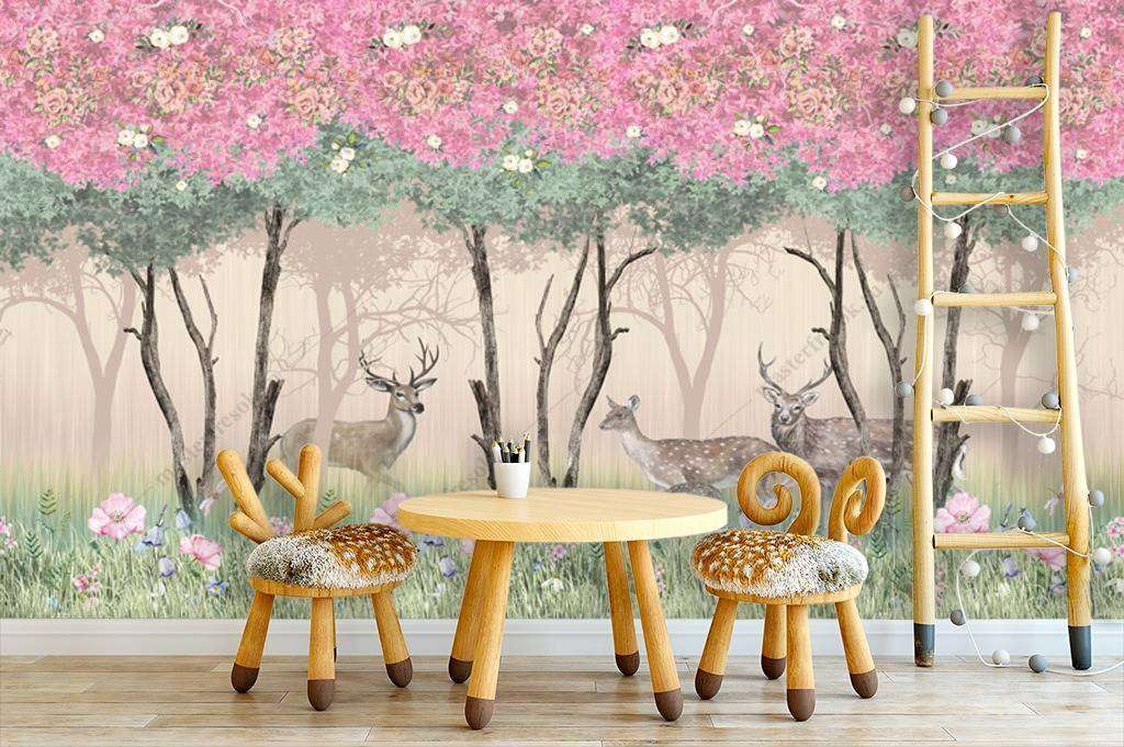 Фотообои в интерьере необычный лес  12-953 фото