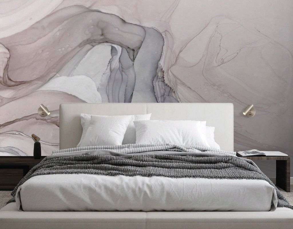 Фотообои в интерьере флюид холодный пудровый  9-2041 фото