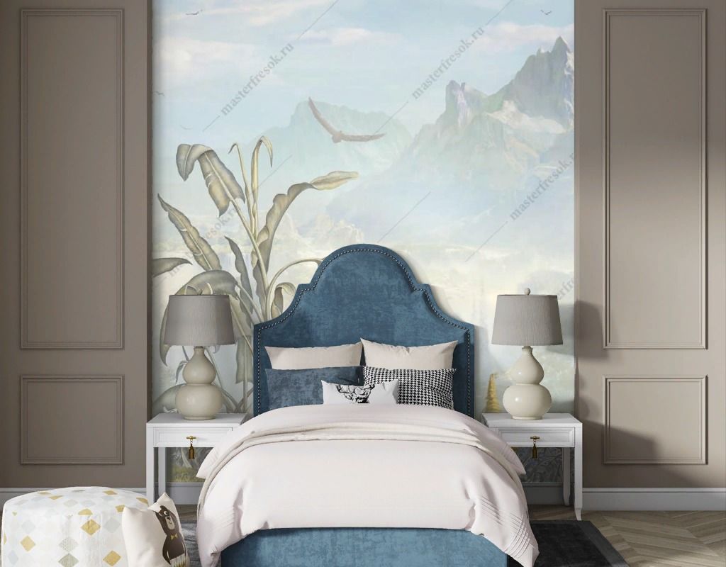 Фотообои Цветок на фоне гор  9-1484