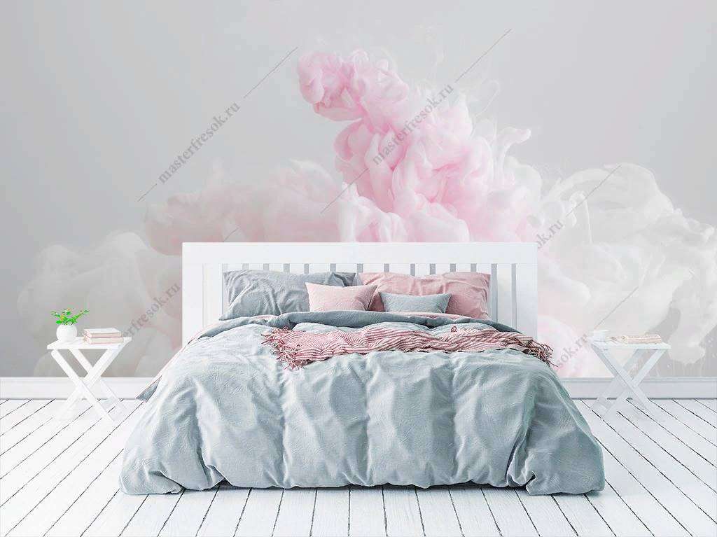 Фотообои в интерьере розовые краски  9-1149 фото