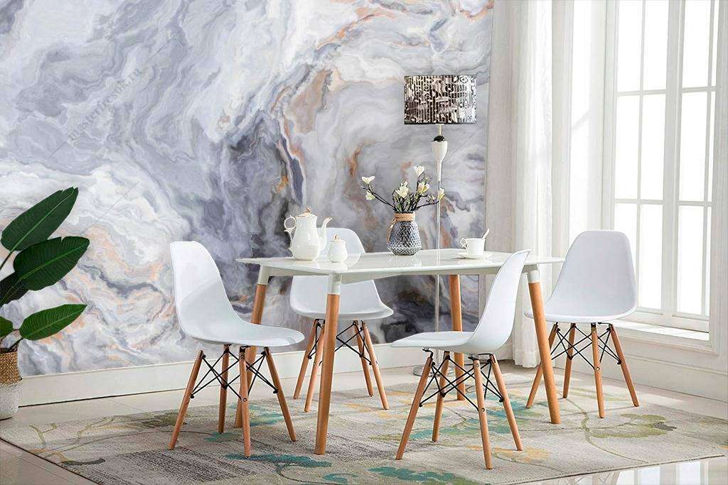 Фотообои в интерьере голубой мрамор текстура  9-1061 фото