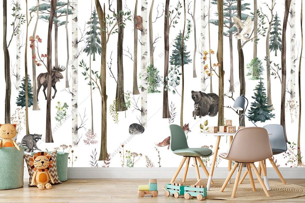 Фотообои Лесные звери  12-1311