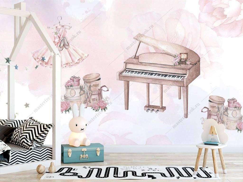 Фотообои в интерьере волшебный рояль  12-454 фото