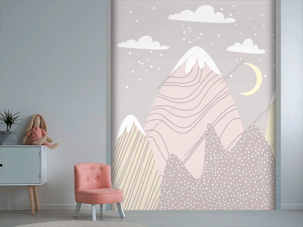 Фотообои в детскую геометрические горы   12-1596