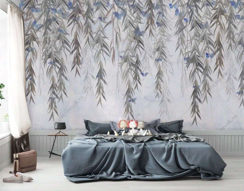 Фотообои в интерьере плакучая ива  9-1477 фото