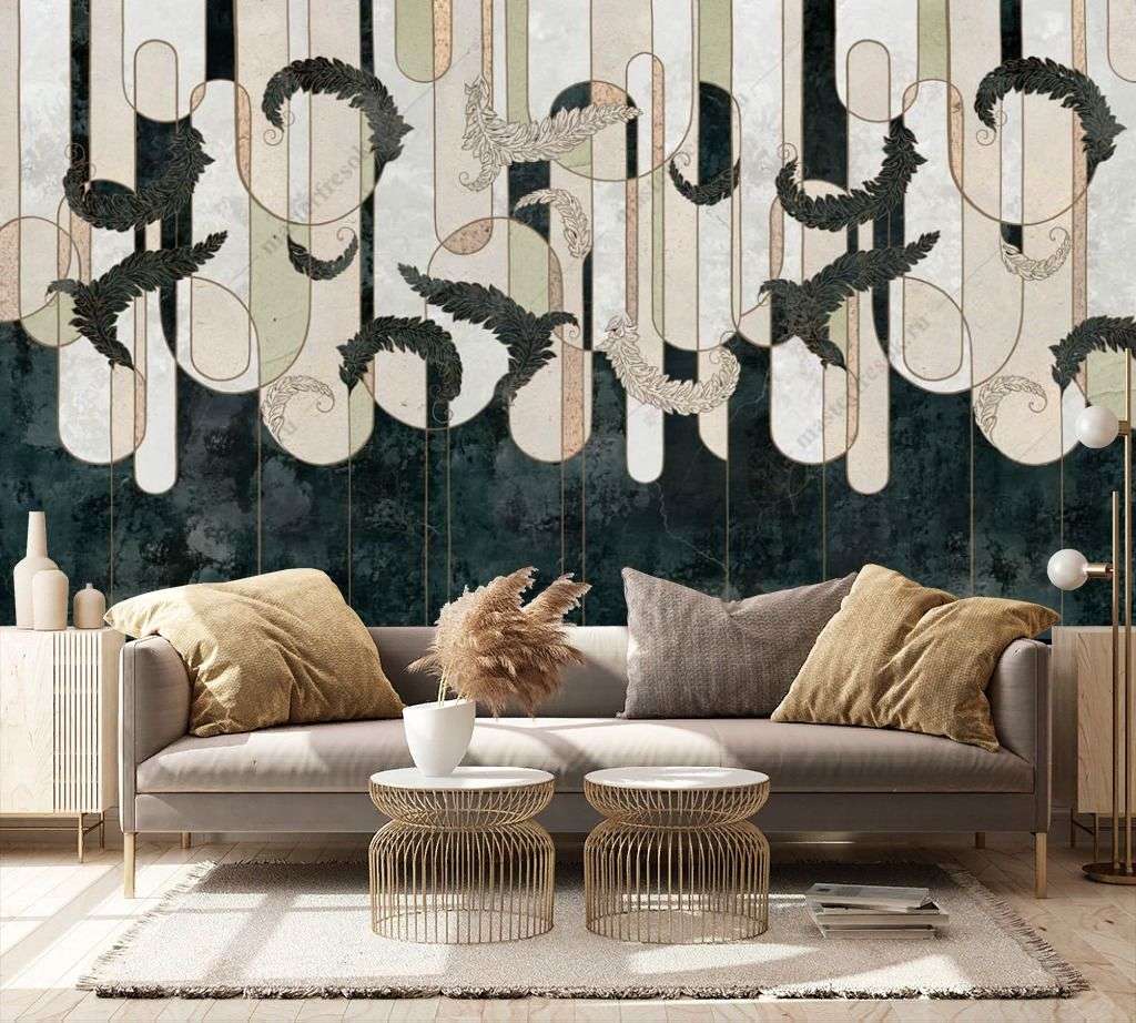 Фотообои в интерьере темная фоновая абстракция  9-1470 фото