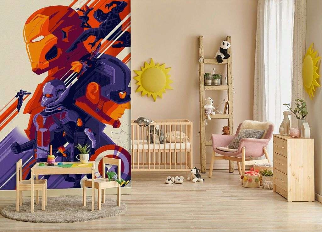 Фотообои в интерьере марвел воин  12-1653 фото