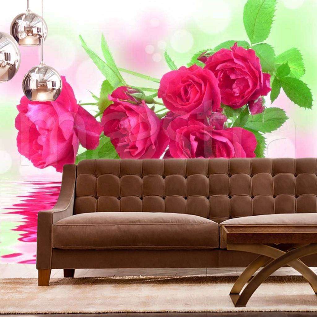 Фотообои Насыщенные розы над водой  10-271