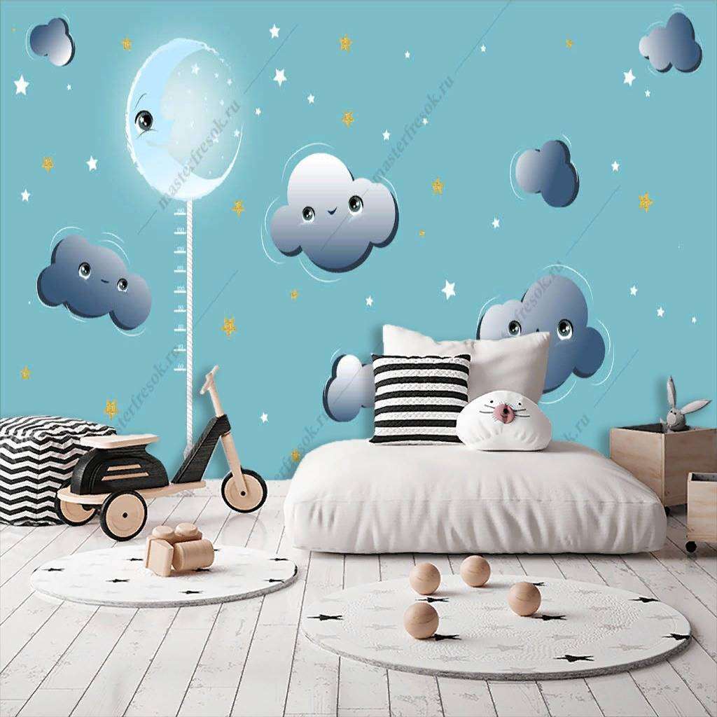 Фотообои в интерьере облака смешные  12-853 фото
