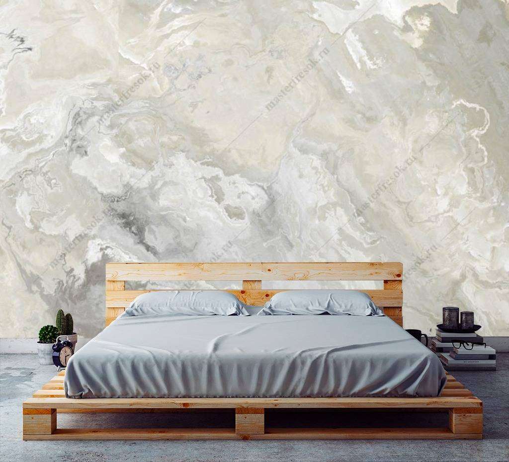 Фотообои в интерьере мрамор светло бежевый  9-1072 фото