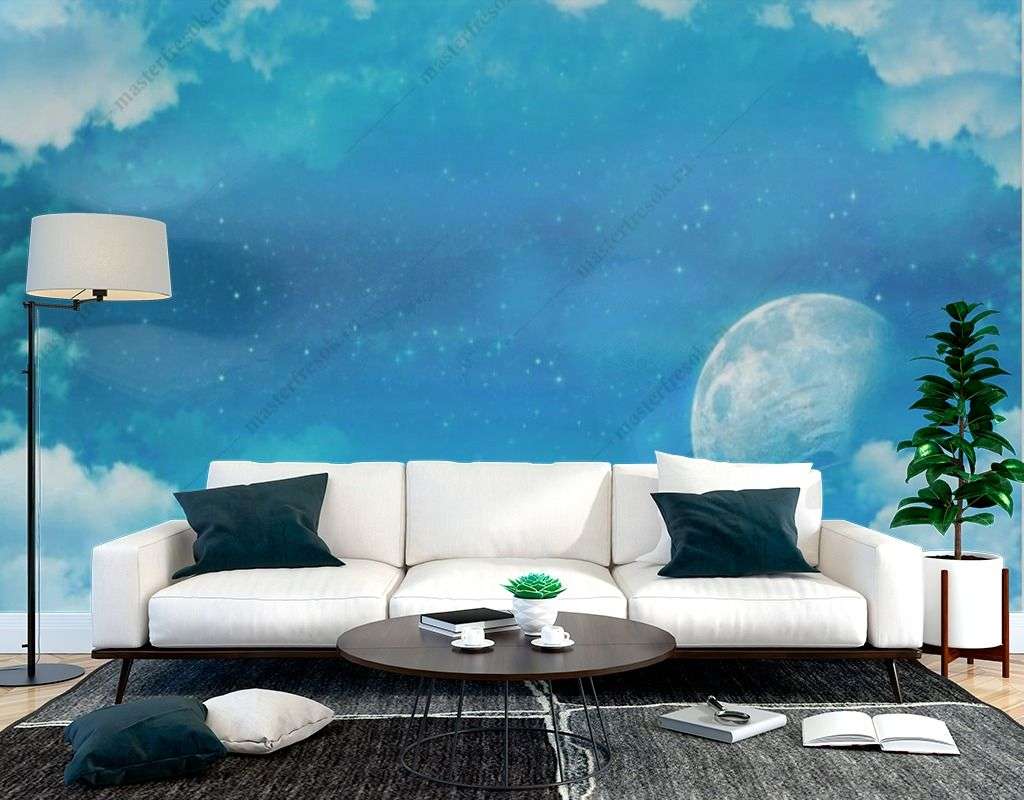 Фотообои в интерьере небо 3д  14-386 фото