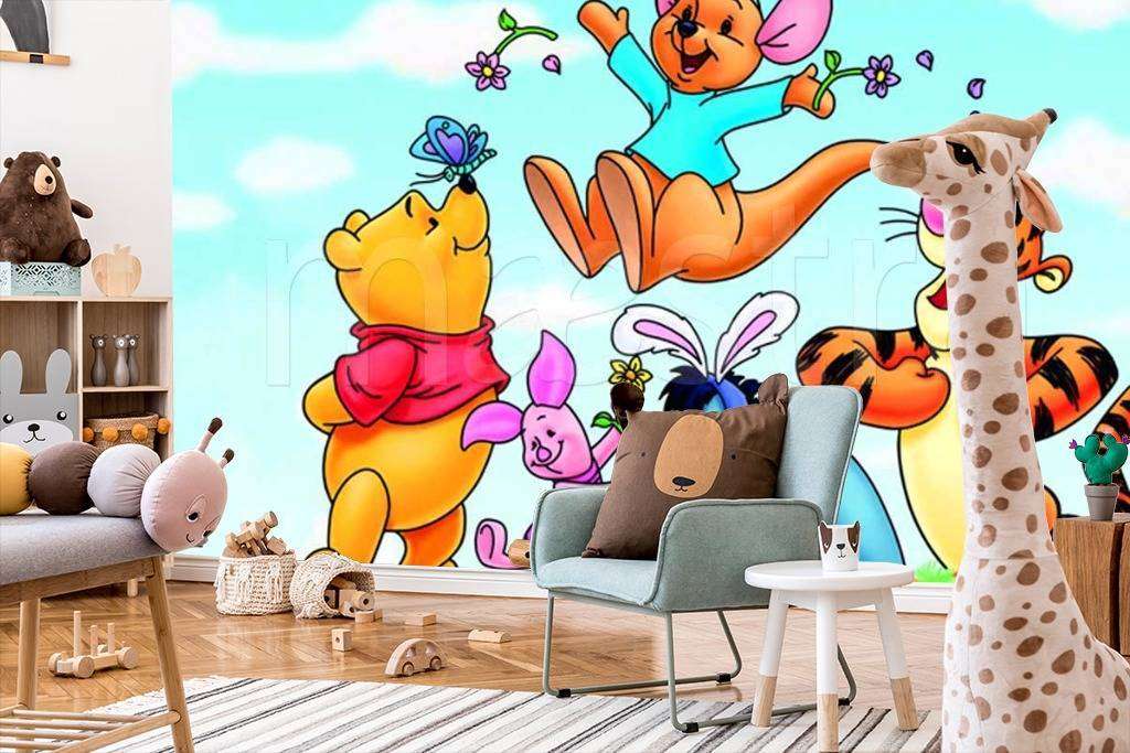 Фотообои в интерьере винни пух и его друзья  12-265 фото