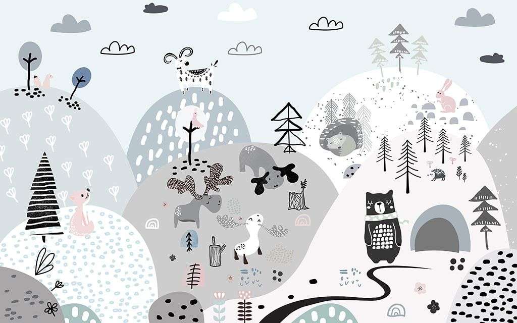 Фотообои в интерьере сказочный город  14-191 фото