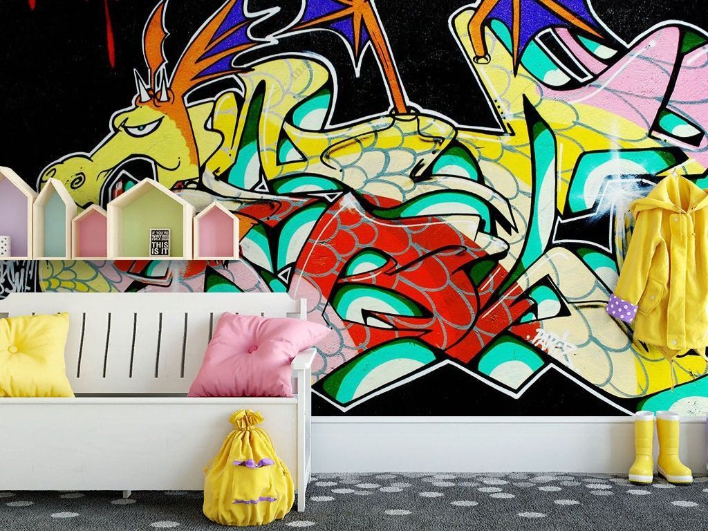 Фотообои Граффити дракон  12-1573