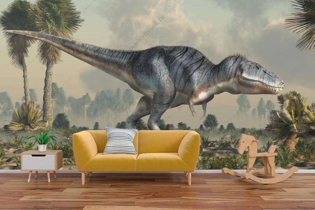 Фотообои в интерьере динозавр цератозавр  12-1108 фото