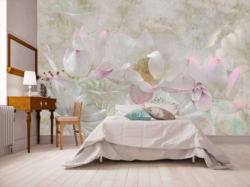 Фотообои в интерьере кувшинки  13-210 фото