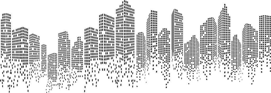 Фотообои в интерьере город 3д белый  9-1937 фото