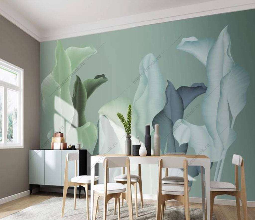 Фотообои в интерьере белые каллы  16-121 фото