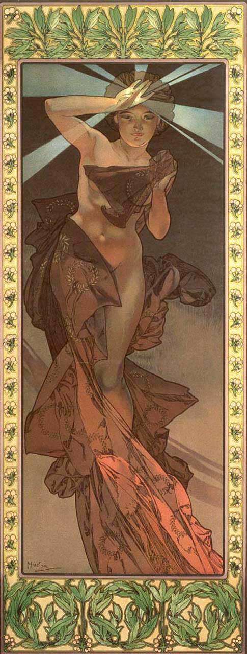 Фотообои в интерьере альфонс мариа муха – утренняя звезда  8-187 фото