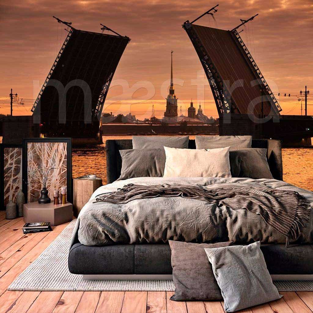 Фотообои в интерьере разводные мосты  9-647 фото