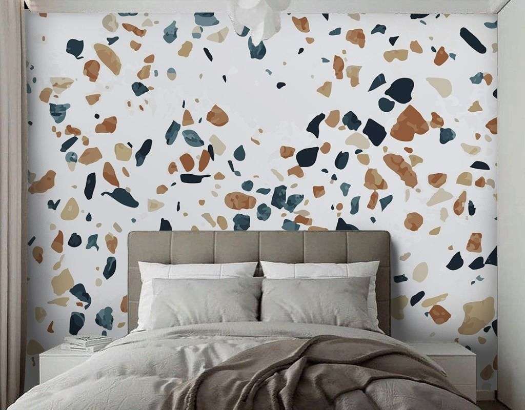 Фотообои в интерьере каменная плитка  9-1918 фото