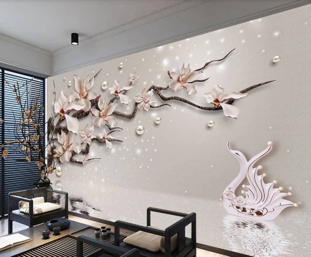 Фотообои Цветы на дереве  15-773