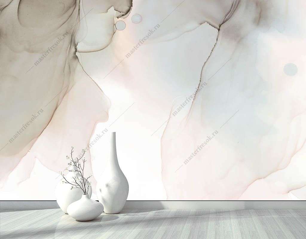 Фотообои в интерьере флюид в светлых тонах  9-1544 фото