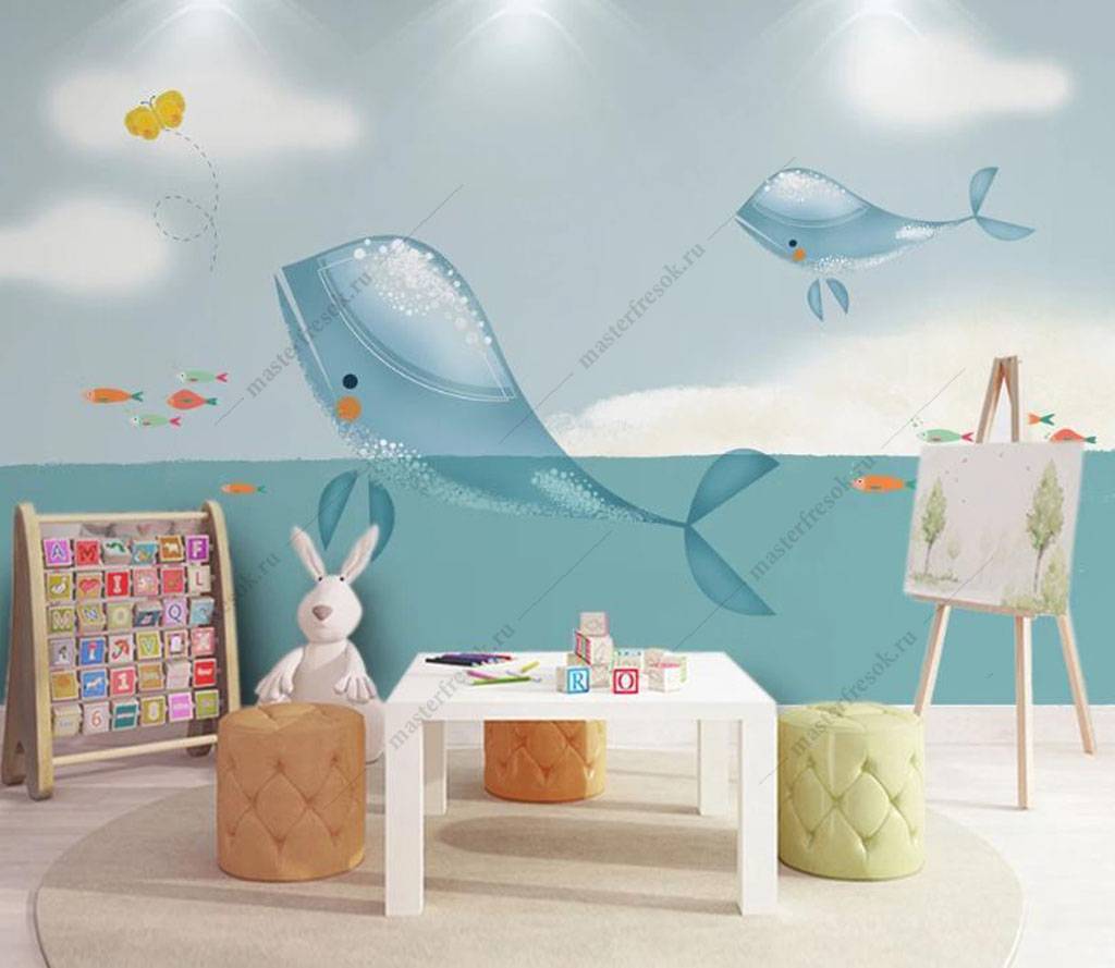 Фотообои Киты плывут  16-026