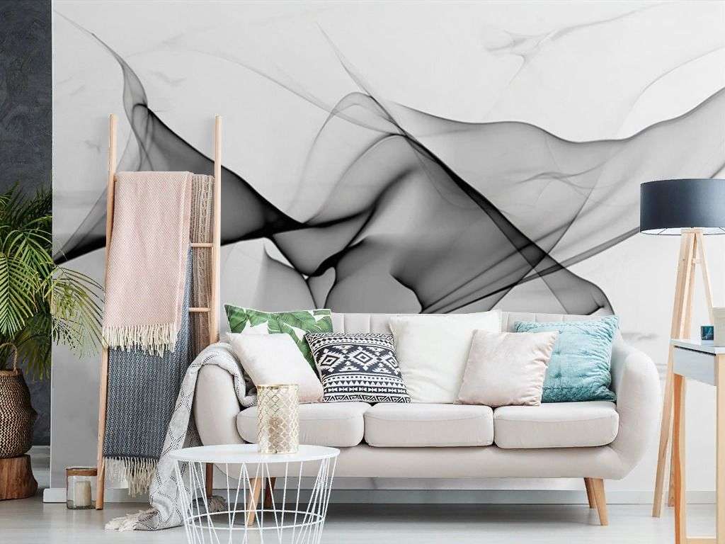 Фотообои в интерьере дым серый  9-1921 фото