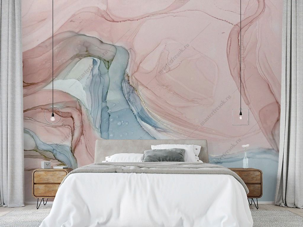 Фотообои в спальню абстрактный дизайн  9-1840