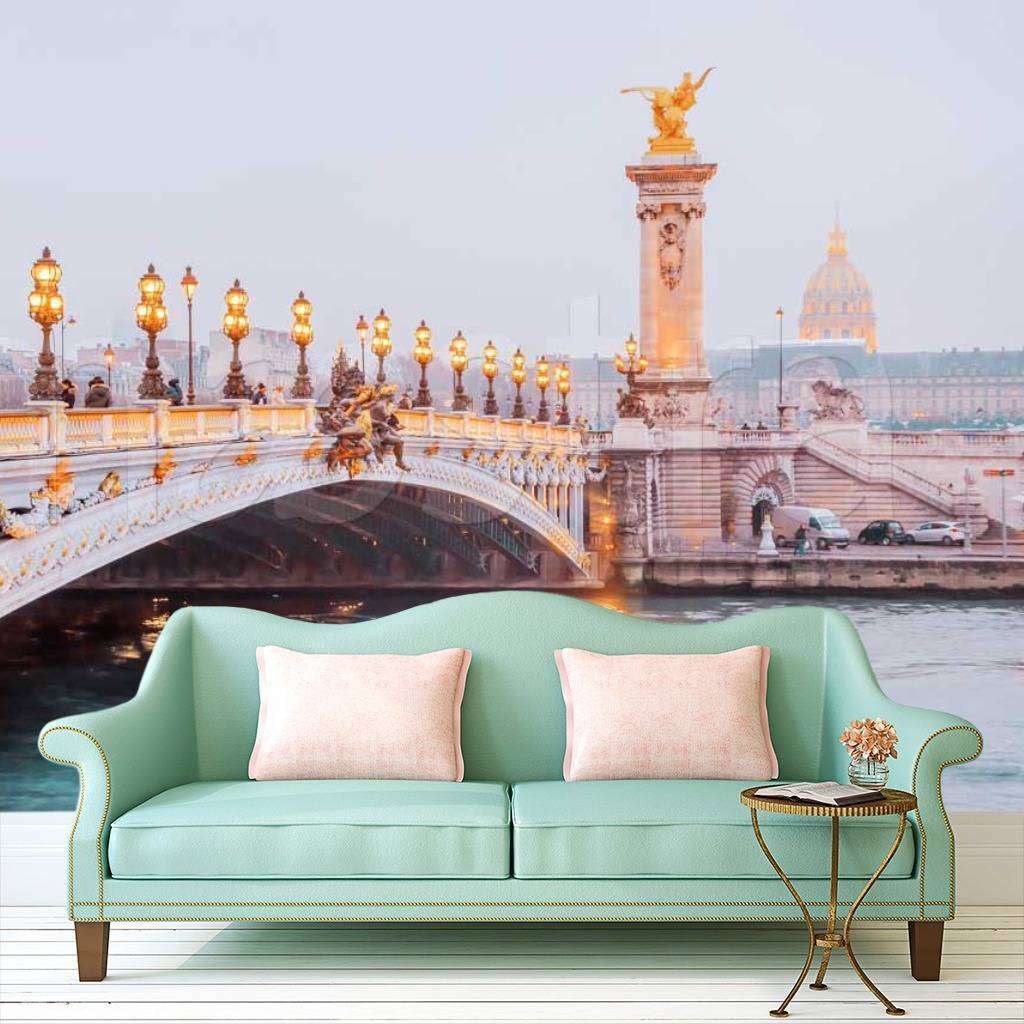 Фотообои Мост в Париже вечером  9-756