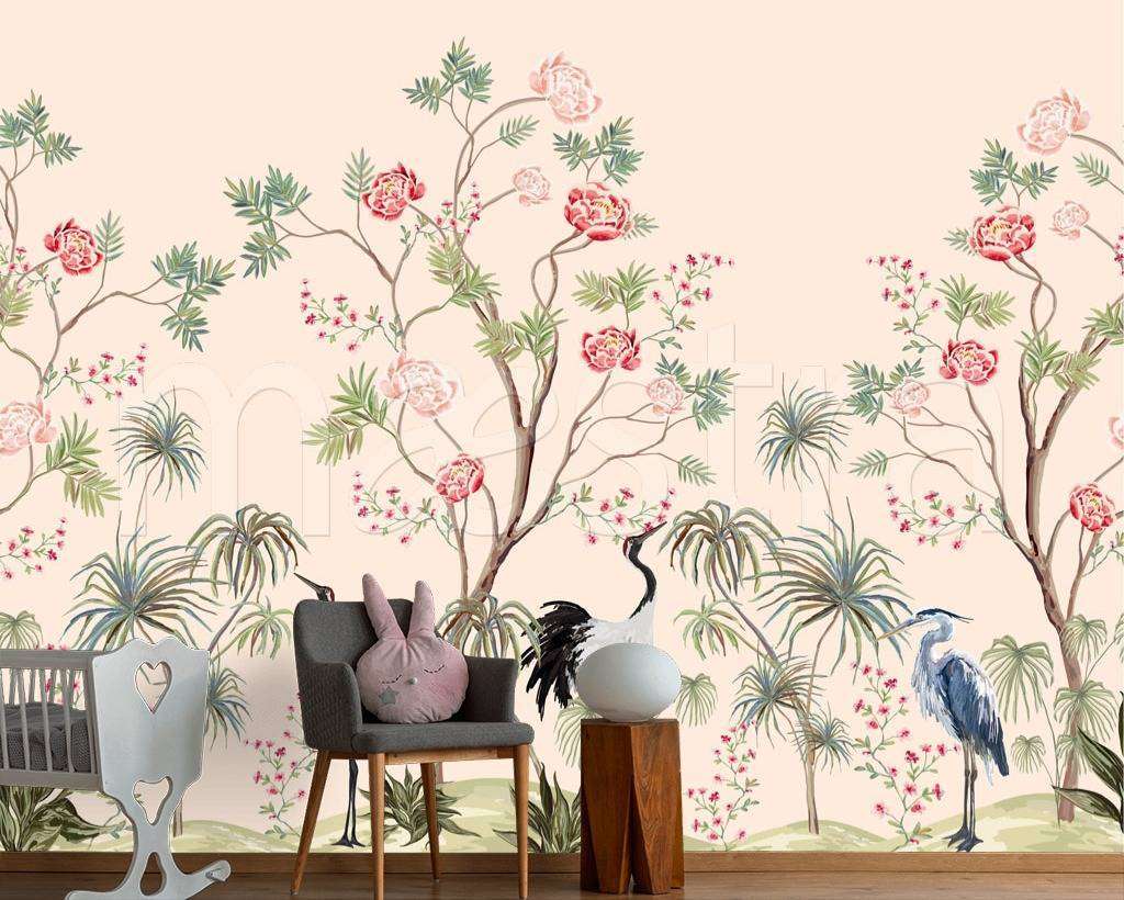 Фотообои в интерьере растения в джунглях  12-490 фото