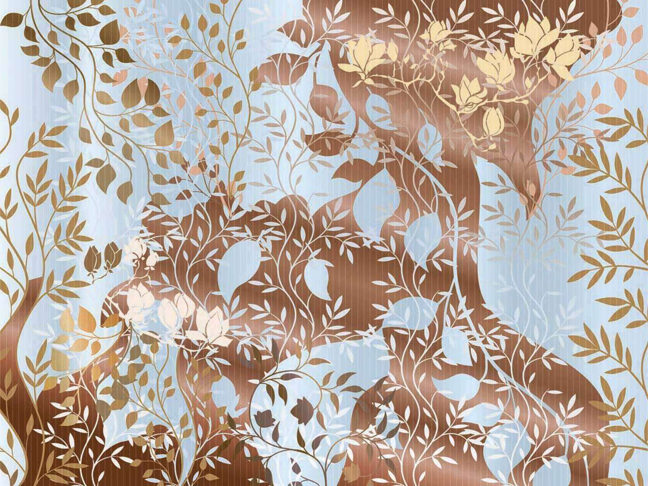 Фотообои в интерьере сказочные деревья  7-966 фото