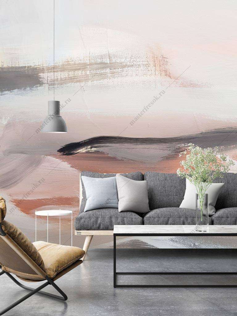 Фотообои в интерьере современная живопись  9-1231 фото
