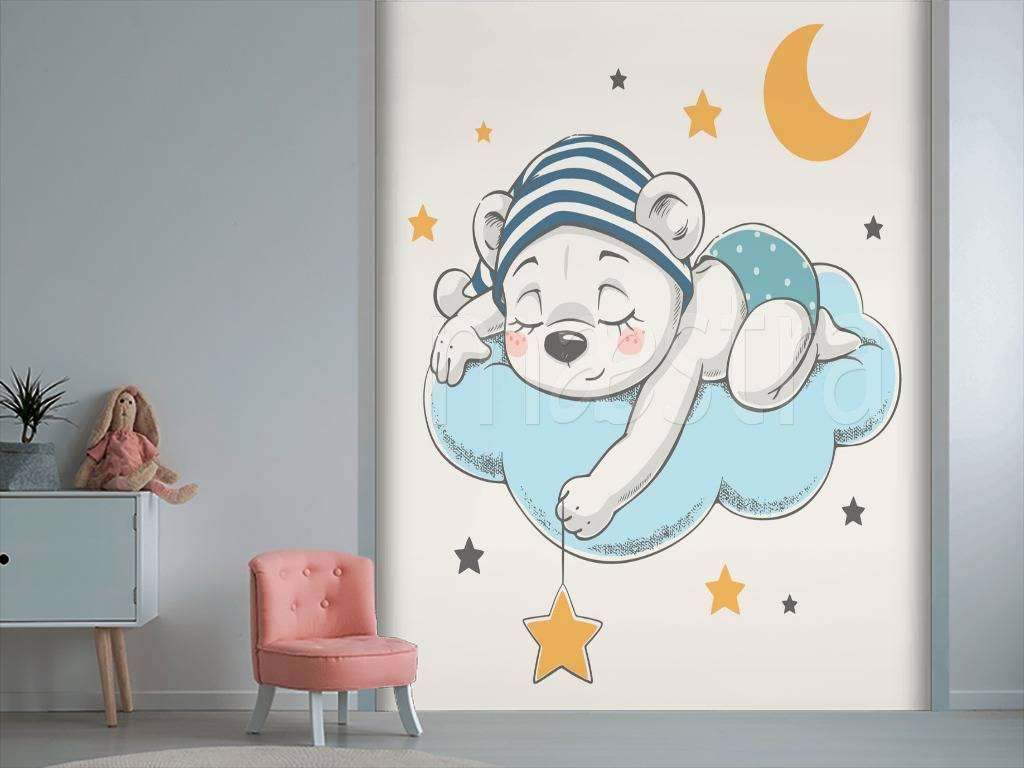 Фотообои в интерьере мишка отдыхает  12-478 фото