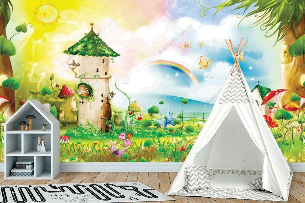 Фотообои Бесшовные обои на стену:  Волшебный город. Артикул: 12-928  