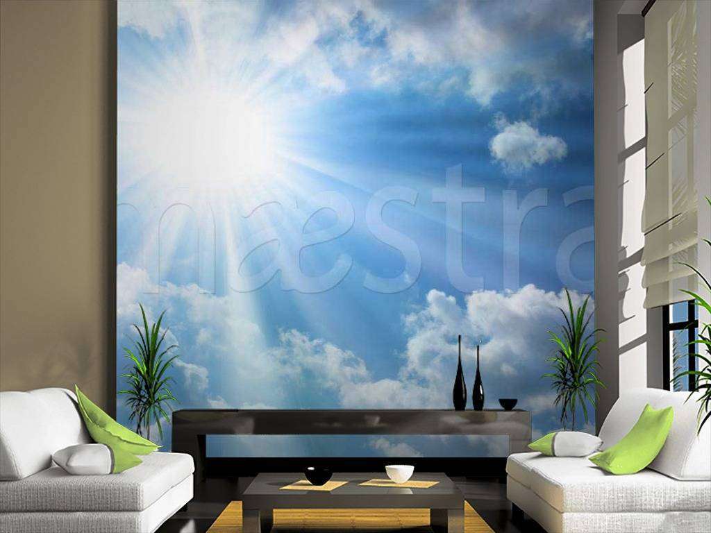 Фотообои Лучи солнца на молчаливом небе  9-389