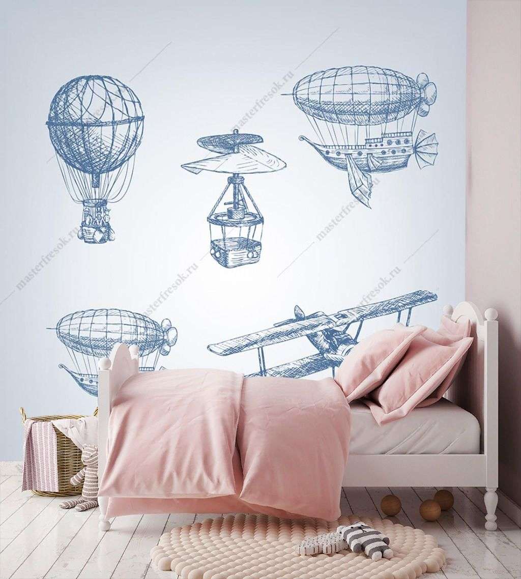 Фотообои в интерьере дирижабли  14-453 фото